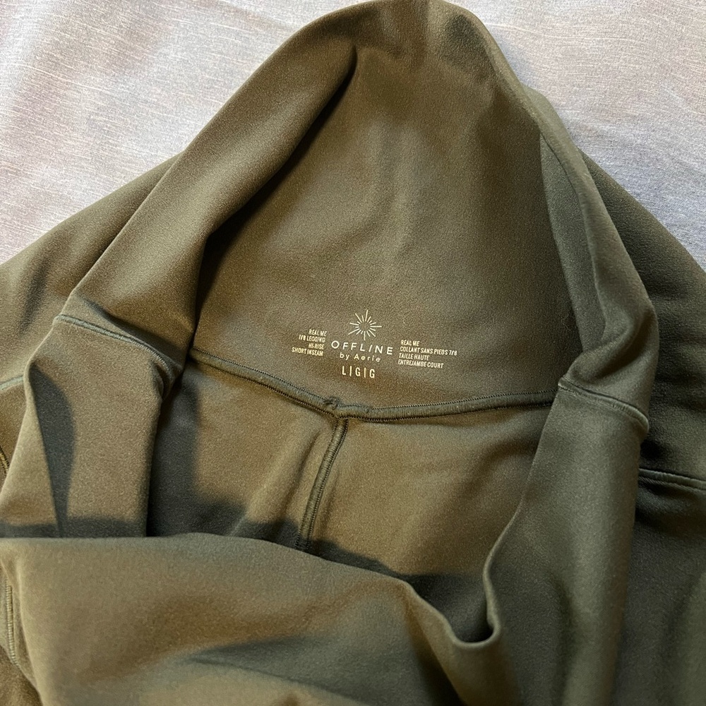 Offline by Aerie Olive Green Leggings Large SHORT